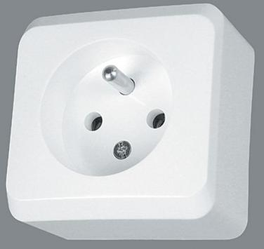 Prizë Schneider Electric WDE001030, 1-vendëshe me tokezim, 16A IP20, e bardhë