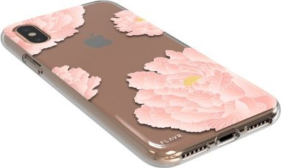 Këllëf telefoni FLAVR iPlate Pink Peonies, TPU, për iPhone X XS, rozë transparent