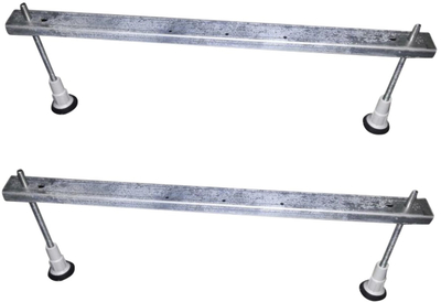 Këmbë vaskë Cersanit 14-0200-0001, set metalik rregullues, argjendtë