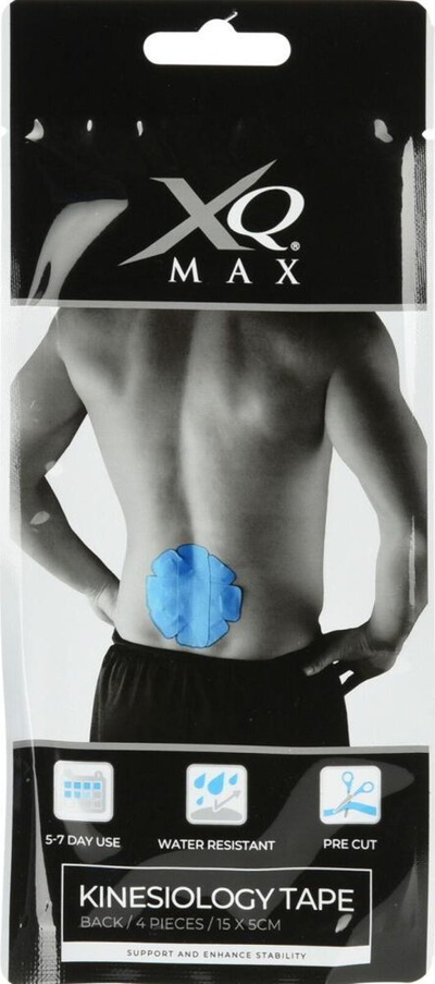 Shirit kinezilogjik XQmax, set 4 copë, 15 x 5 cm, blu