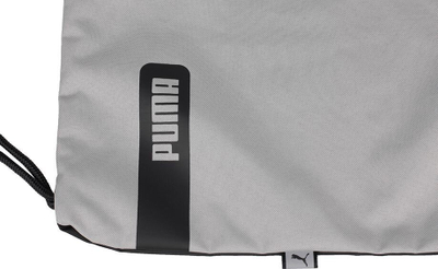 Çantë palestre Puma Deck Gym Sack II, me litarë shpine, me xhep anash me zinxhir, gri