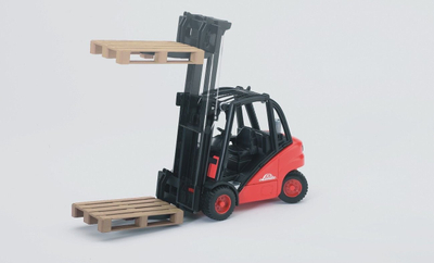 Lodër forklift Bruder Linde H30D 02511, me paleta, plastike, shumëngjyrëshe