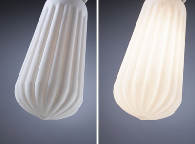 Llambë LED Paulmann White Lampion ST64, 4.3W, 3000K, e bardhë