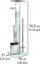 Set WC Wenko 23364100, çelik inox, me raft, argjendtë