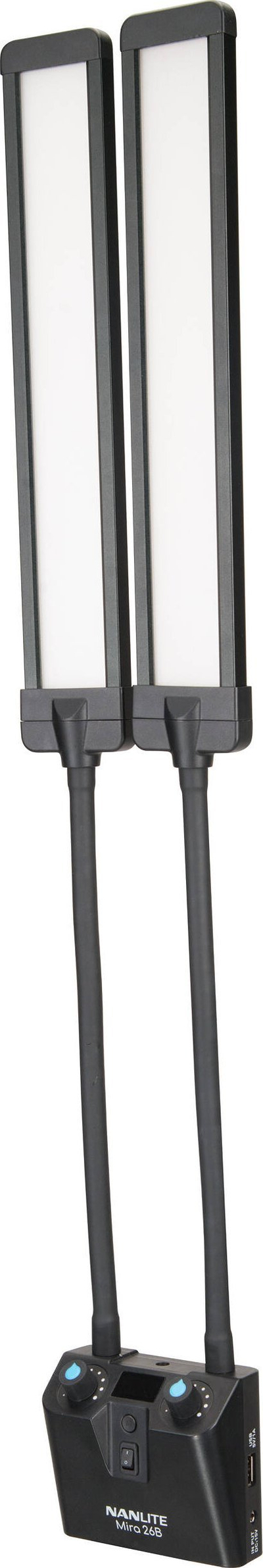 Dritë LED për beauty NanLite Mira 26B, temperaturë 2700K 6500K, me stativ, e zezë