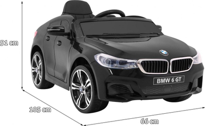 Makina elektrike për kalamaj BMW 6 GT, 12V, me telekomandë, e zezë
