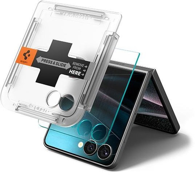 Xham mbrojtës Spigen Glas.TR EZ Fit HD për Samsung Galaxy Z Flip7, xham i temperum, transparencë e lartë