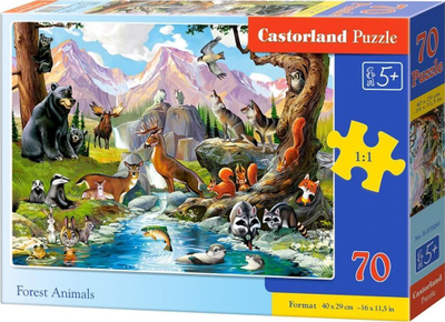 Puzzle Castorland Forest Animals, 70 elemente