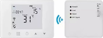 Termostat ngrohje Hismart TUYA, WiFi, me program javor, i bardhë