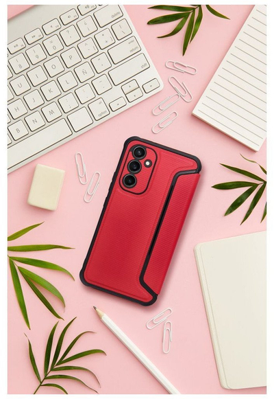 Futrollë telefoni OEM Razor Book për Samsung Galaxy A56 5G, tip book, me mbyllje magnetike, e kuqe