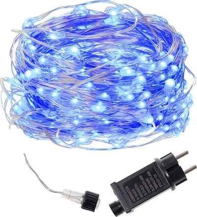Drita zbukuruese Springos Wire Lights, 300 LED, 33 m, blu