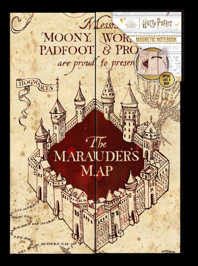 Fletore Harry Potter Marauders Map, A5, me mbyllje magnetike