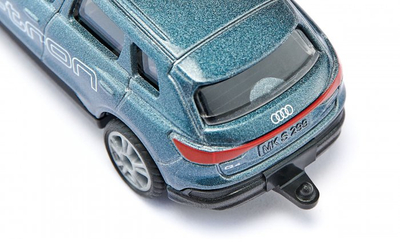 Lodër makinë Siku 1567 Audi Q4 e tron, diecast, shkallë 1:87, blu metalike