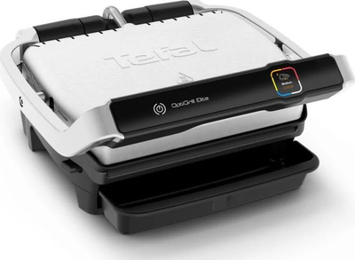 Grill elektrik Tefal OptiGrill Elite GC750D, 2000W, pllaka që s’ngjitin, inoks argjendtë