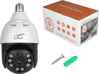 Kamerë IP LTC VISION KAM35, 5MP, Wi-Fi E27 PTZ, e bardhë