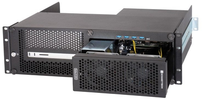 Kuti rackmount Sonnet xMac Studio Pro 3U, Echo III DV PCIe, për Mac Studio, e zezë