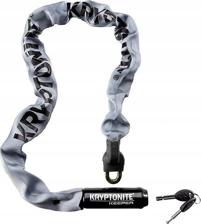Zinxhir sigurie për biçikletë Kryptonite Krypto Keeper 785, 85cm, me çelës, gri