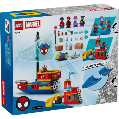 Lodër ndërtimi LEGO Marvel Team Spidey Pirate Ship 11208, 201 pjesë, 4+