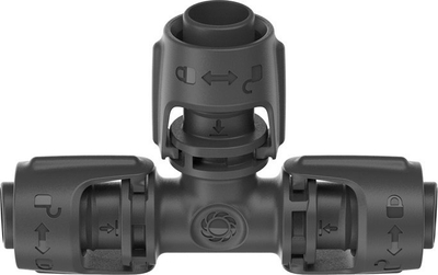 Pjesë lidhëse Gardena Micro Drip T-Joint, 13mm 1/2", e zezë