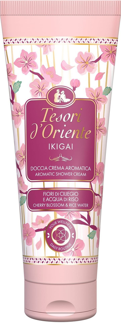 Krem dushi Tesori d'Oriente Ikigai, petale qershie dhe ujë orizi, 250ml
