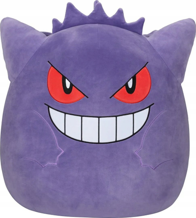 Lodër pellushi Pokémon Squishmallows Gengar 20 cm, super e butë, lejla