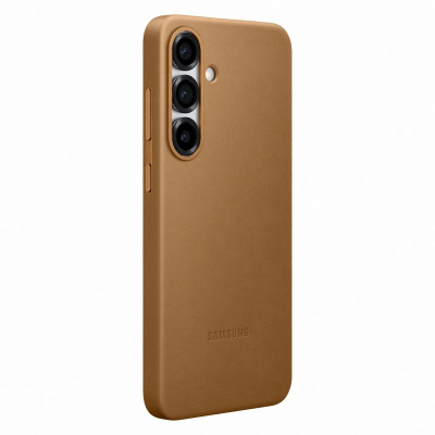 Mbulesë telefoni Samsung Kindsuit Galaxy S25+, lëkurë sintetike, camel