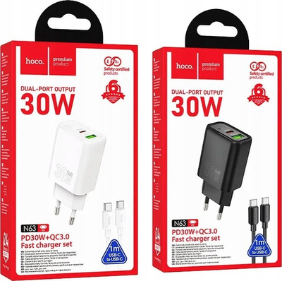 Karikues rrjeti HOCO N63, 30W, PD QC3.0, i bardhë