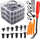 Set kapëse tapicerie makine SilverTools, 620 copë, 45 aksesorë, i zi