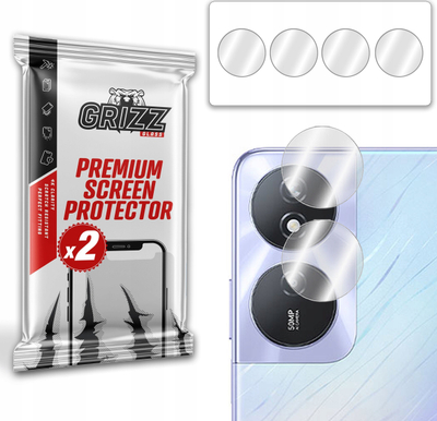 Mbrojtës kamere GrizzGlass HybridGlass për Honor Play 50 Plus, set 2 copë, transparen