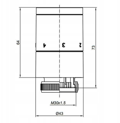 Set termostatik radiatorësh Vario Term ECON EGS1006C, kokë PONY, rozetë katrore, i bardhë