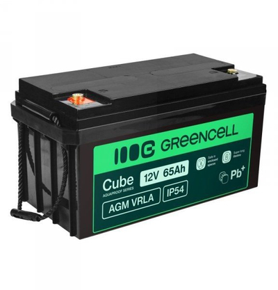 Baterija AGM Green Cell 12V 65Ah, VRLA, без одржување