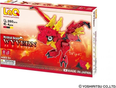 Blloqe ndërtimi LaQ Wyvern, 260 pjesë, edukative, shumëngjyrëshe