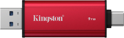 Надворешен SSD Kingston Technology XS1000, 1TB, USB 3.2 Gen 2, сиво металик