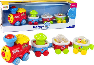 Lodër tren muzike Leantoys Bubu, me drita, me zëra, shumëngjyrësh