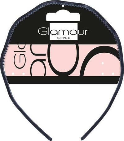 Rrip flokësh Glamour plastik, me valë, one size, i zi