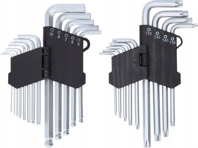 Set çelësa Allen dhe Torx KS Tools, 22 copë, model i gjatë, gri