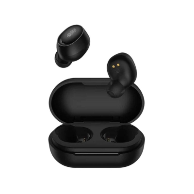 Kufje wireless in ear QCY T27, Bluetooth 5.3, me kuti karikimi 380mAh, të zeza