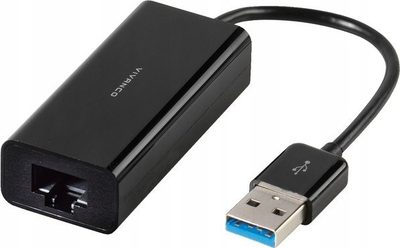 Adaptor rrjeti Vivanco 39629, USB 3.0 në Ethernet, RJ45, i zi