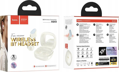 Kufje wireless Hoco EQ13 Fun, Bluetooth 5.3, TWS, të bardha