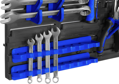 Panal organizues veglash Geko, set 6 panele 390×780mm, me aksesorë, zi blu