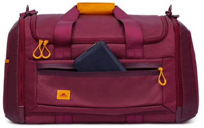 Çantë udhëtimi Riva Dijon 35L, 35L, e kuqe burgundy me të verdhë