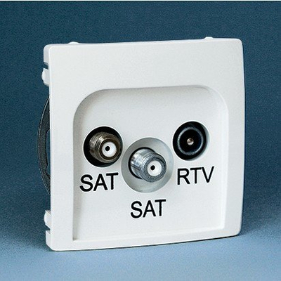 Prizë antene Kontakt-Simon BASIC MODULE BMZAR+SAT3.1-P2.01/1, SAT SAT RTV, fundore, e bardhë
