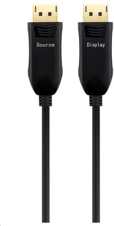 Kabllo PremiumCord DisplayPort Optik Kport6-30, 1.3/1.4, 30m, e zezë