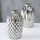Vazo qeramike Boltze Ceramic Vase, 25cm, me shkëlqim, ngjyrë argjendi