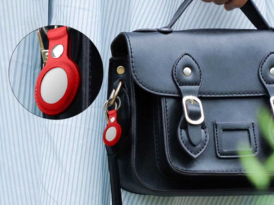 Mbajtëse lëkure Alogy për Apple Air Tag, e kuqe