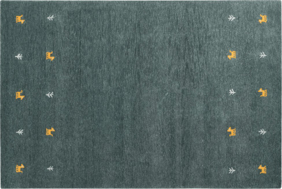 Tapet leshi CALTI Wool Gabbeh, 200 x 300 cm, jeshil