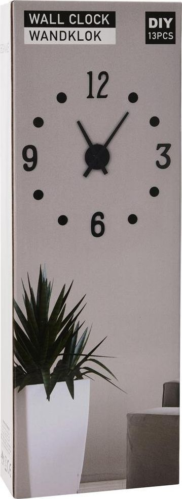 Orë muri DIY, set 13 pjesë, moderne, e zezë