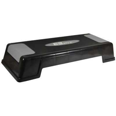 Platformë aerobie Eb Fit Step, 70 cm, lartësi e rregullueshme, gri e zezë