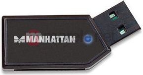 Читач на картички Manhattan 24in1, USB 2.0, SD MicroSD MMC, бел