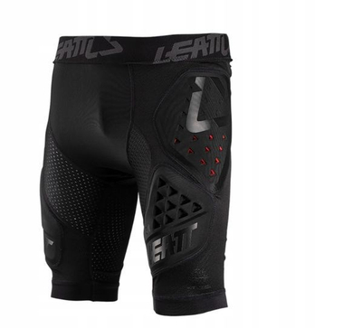 Shortse mbrojtëse LEATT Impact Shorts 3DF 3.0, me mbrojtëse, madhësia L, të zeza